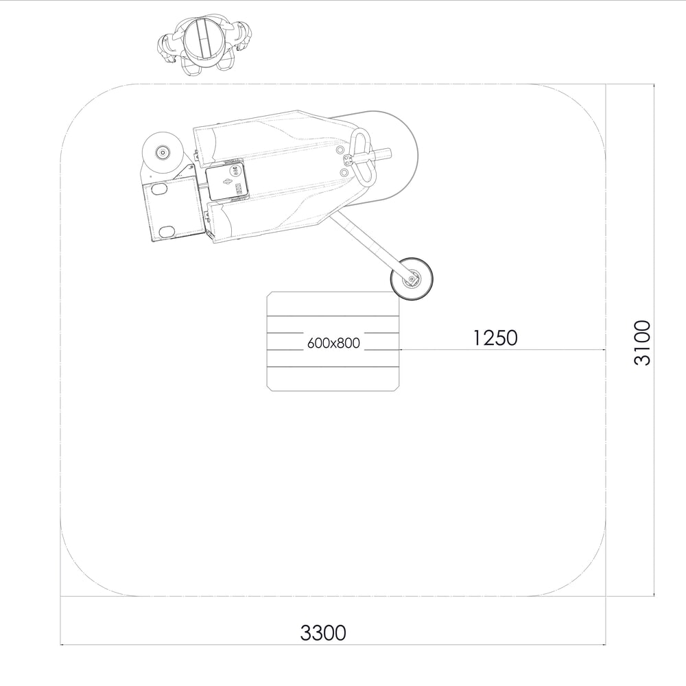 Produktabbildung Nr. 14: Cyklop® Stretchroboter Cyklobot, tabletgesteuerte Konfiguration PS-G, Höhe 2200 mm, Pre-Stretch 150%, fixe Zahnradpaarung, 1x Motor