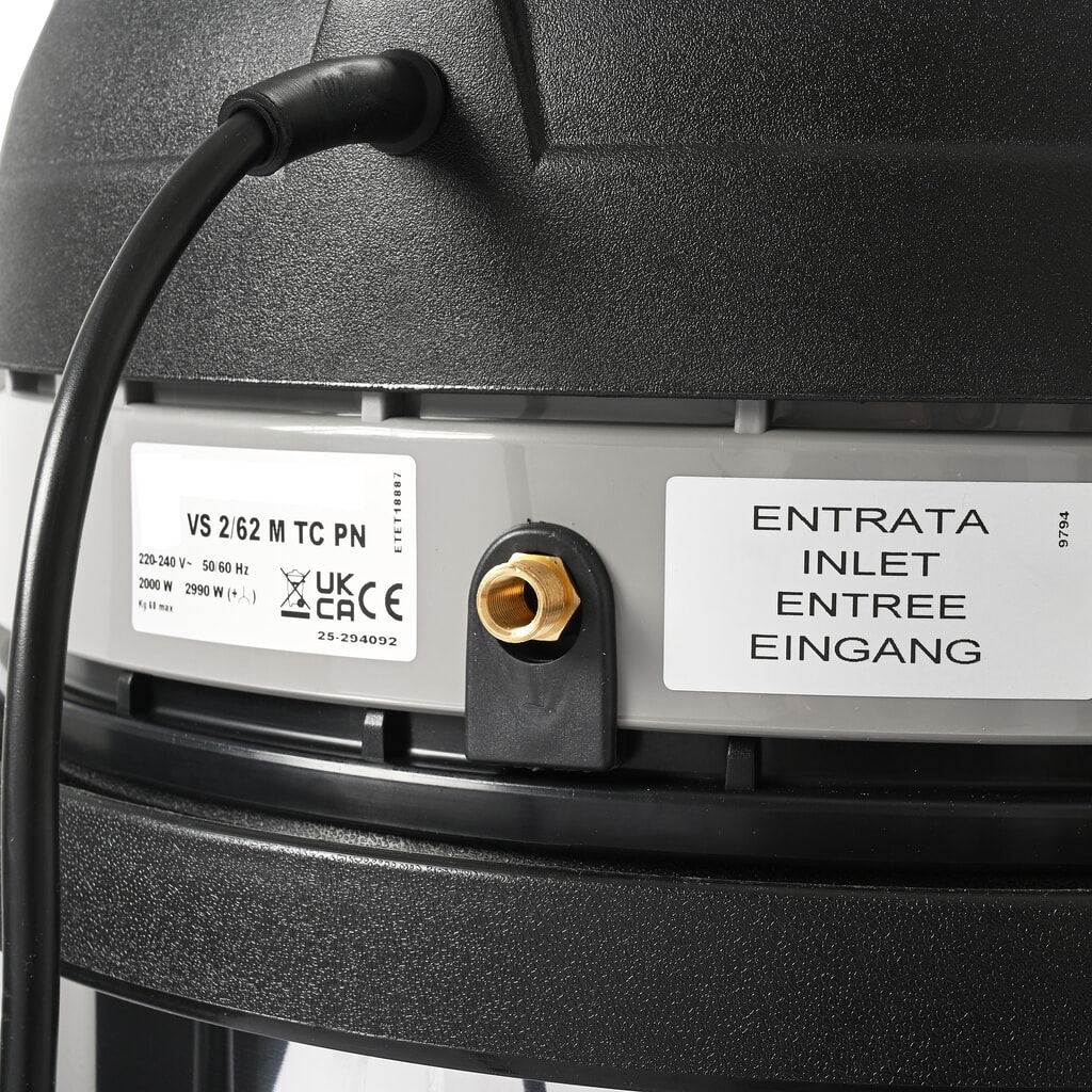 Produktabbildung Nr. 7: Steinbock® Sicherheitssauger trocken VS 2/62 M TC PN, M-Klasse, max. 2.400 W, 62 l, Edelstahl