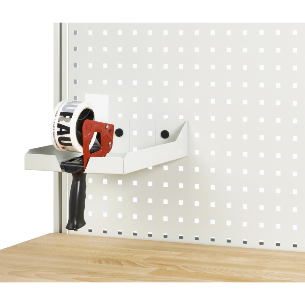 Produktabbildung Nr. 12: RAU Elektrisch höhenverstellbares Packtisch-Set adlatus 300, Aufbau mit Kartonmagazin und Lochplatte, HxBxT 1850-2250 mm x 1500 mm x 800 mm