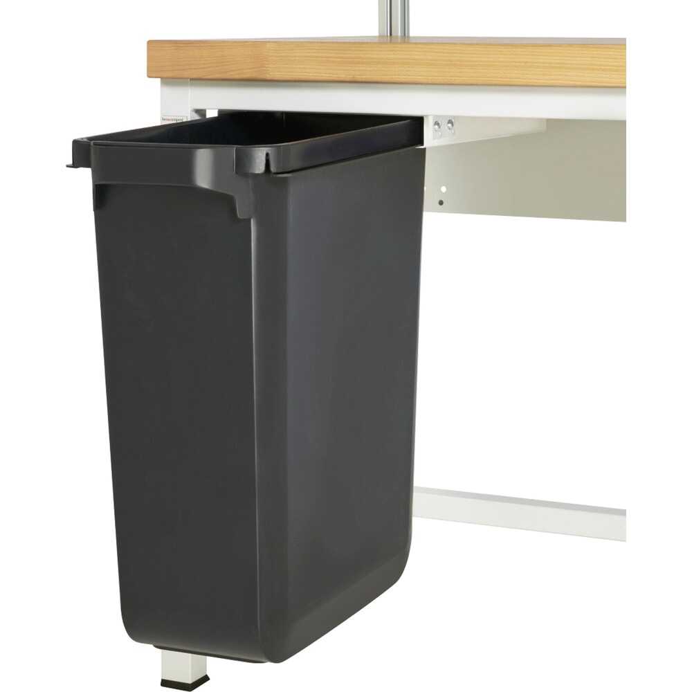 Produktabbildung Nr. 3: Ausziehbarer Mülleimer für RAU Packtisch, zur Untertischmontage, Volumen 60 l, schwarz