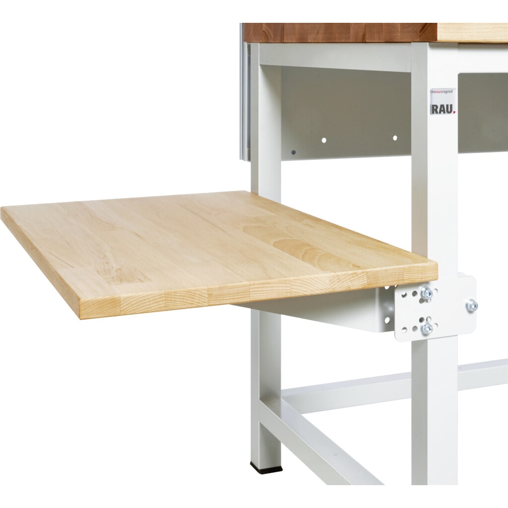 Seitenablage für RAU Packtisch, zur Montage an System-Unterbau, HxBxT 100 mm x 450 mm x 800 mm Produktabbildung: Seitenablage für RAU Packtisch, zur Montage an System-Unterbau, HxBxT 100 mm x 450 mm x 800 mm