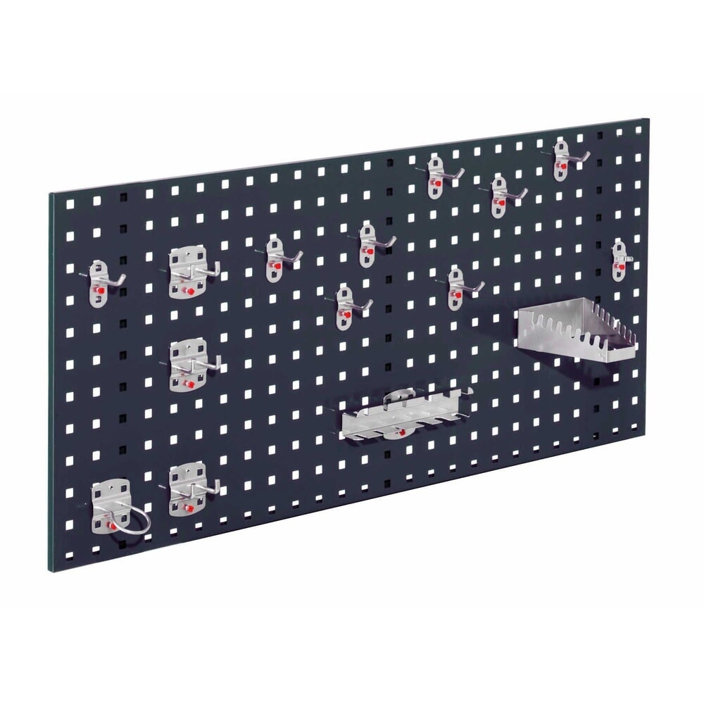 Produktabbildung Nr. 1: Kappes RasterPlan Lochplatten-Einsteigerset, mit Werkzeughaltersortiment, HxBxT 450 mm x 1000 mm x 150 mm, 15-teilig, anthrazitgrau