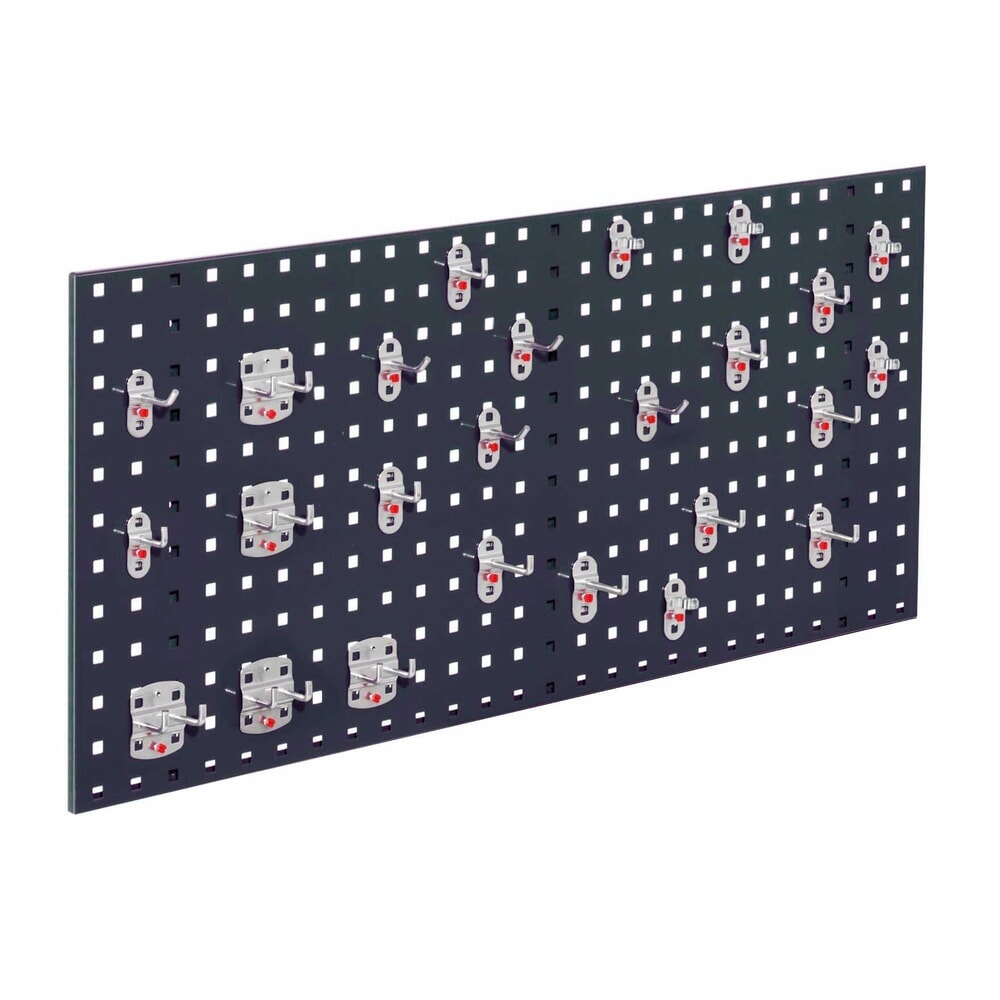 Produktabbildung: Kappes RasterPlan Lochplatten-Einsteigerset, mit Werkzeughaltersortiment, HxBxT 450 mm x 1000 mm x 150 mm, 25-teilig, anthrazitgrau