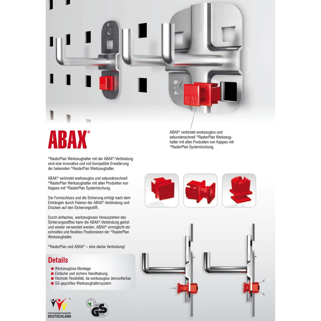 Produktabbildung Nr. 2: Kappes ABAX Werkzeugklemme, alufarben, Durchmesser 28 mm, Tiefe 55 mm