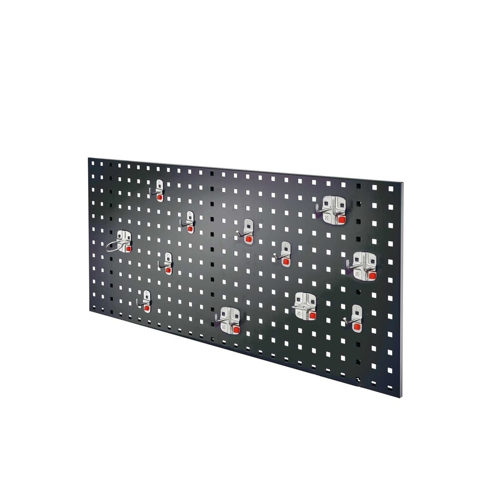 Produktabbildung: Kappes ABAX Lochplatten-Einsteigerset, mit Werkzeughaltersortiment, HxBxT 450 mm x 1000 mm x 150 mm, 12-teilig, anthrazitgrau