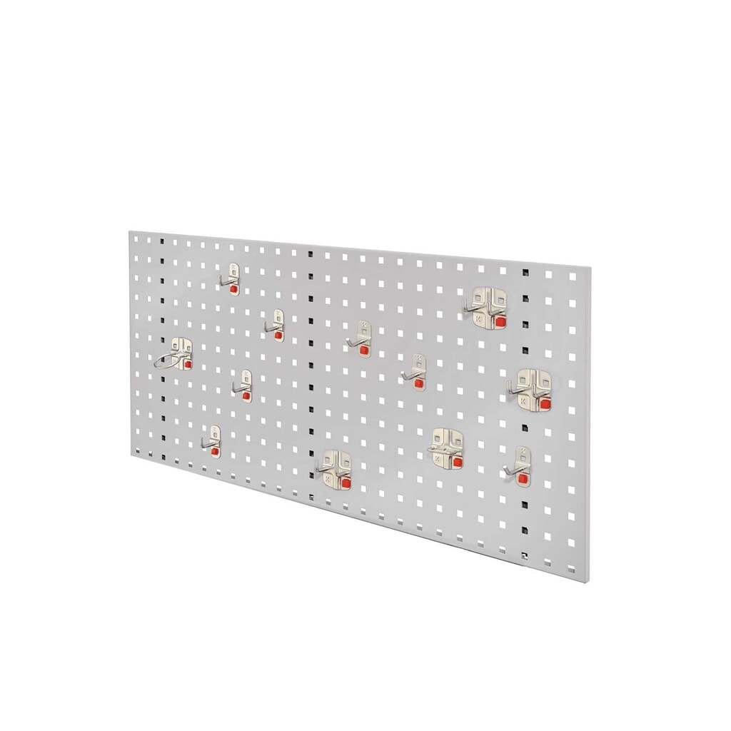 Produktabbildung: Kappes ABAX Lochplatten-Einsteigerset, mit Werkzeughaltersortiment, HxBxT 450 mm x 1000 mm x 150 mm, 12-teilig, lichtgrau