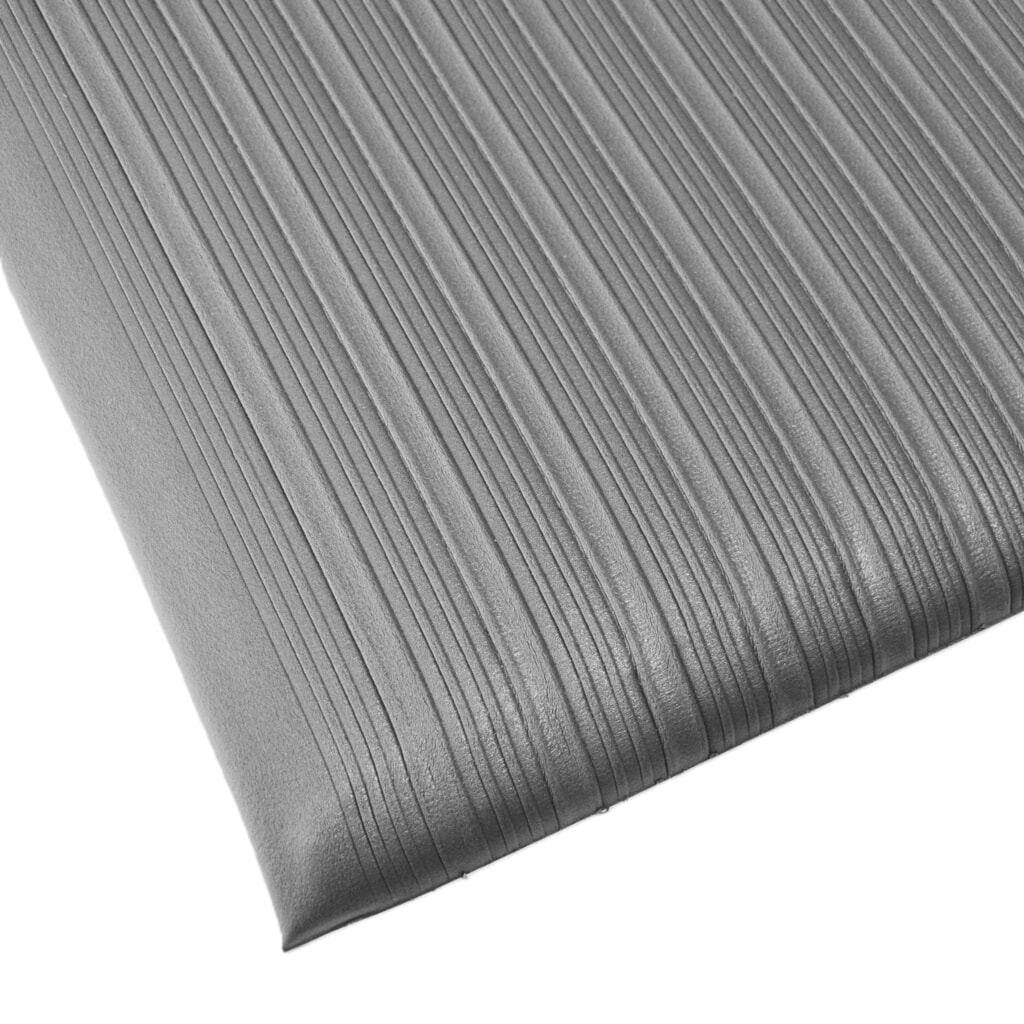 Steinbock® Anti-Ermüdungsmatte Ergo, gerillt, 1-lagig, BxL 600 mm x 1000 mm, grau Produktabbildung Nr. 1: Steinbock® Anti-Ermüdungsmatte Ergo, gerillt, 1-lagig, BxL 600 mm x 1000 mm, grau