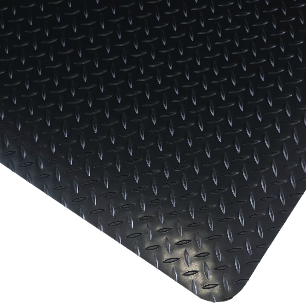 Steinbock® Anti-Ermüdungsmatte ErgoSoft Strong, Rautenprofil, 2-lagig, BxL 600 mm x 1000 mm, schwarz Produktabbildung: Steinbock® Anti-Ermüdungsmatte ErgoSoft Strong, Rautenprofil, 2-lagig, BxL 600 mm x 1000 mm, schwarz