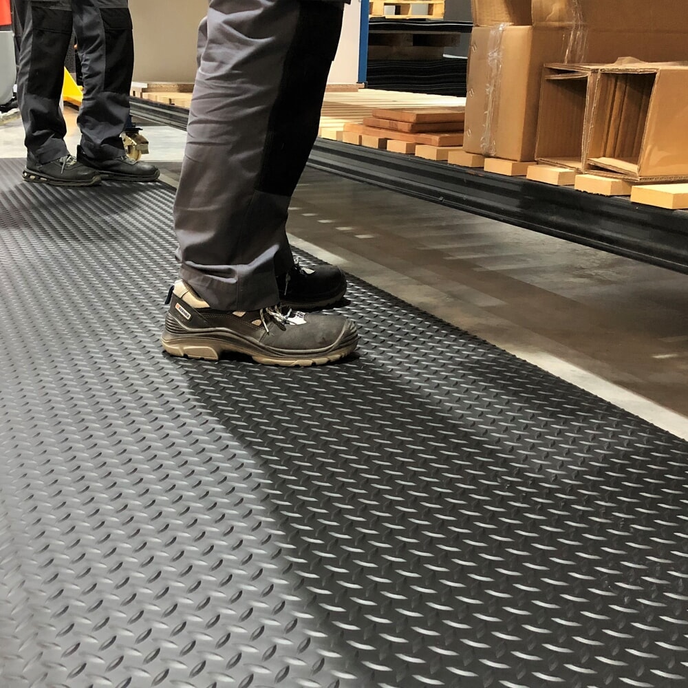 Produktabbildung Nr. 4: Steinbock® Anti-Ermüdungsmatte ErgoSoft Strong, Rautenprofil, 2-lagig, BxL 600 mm x 1000 mm, schwarz