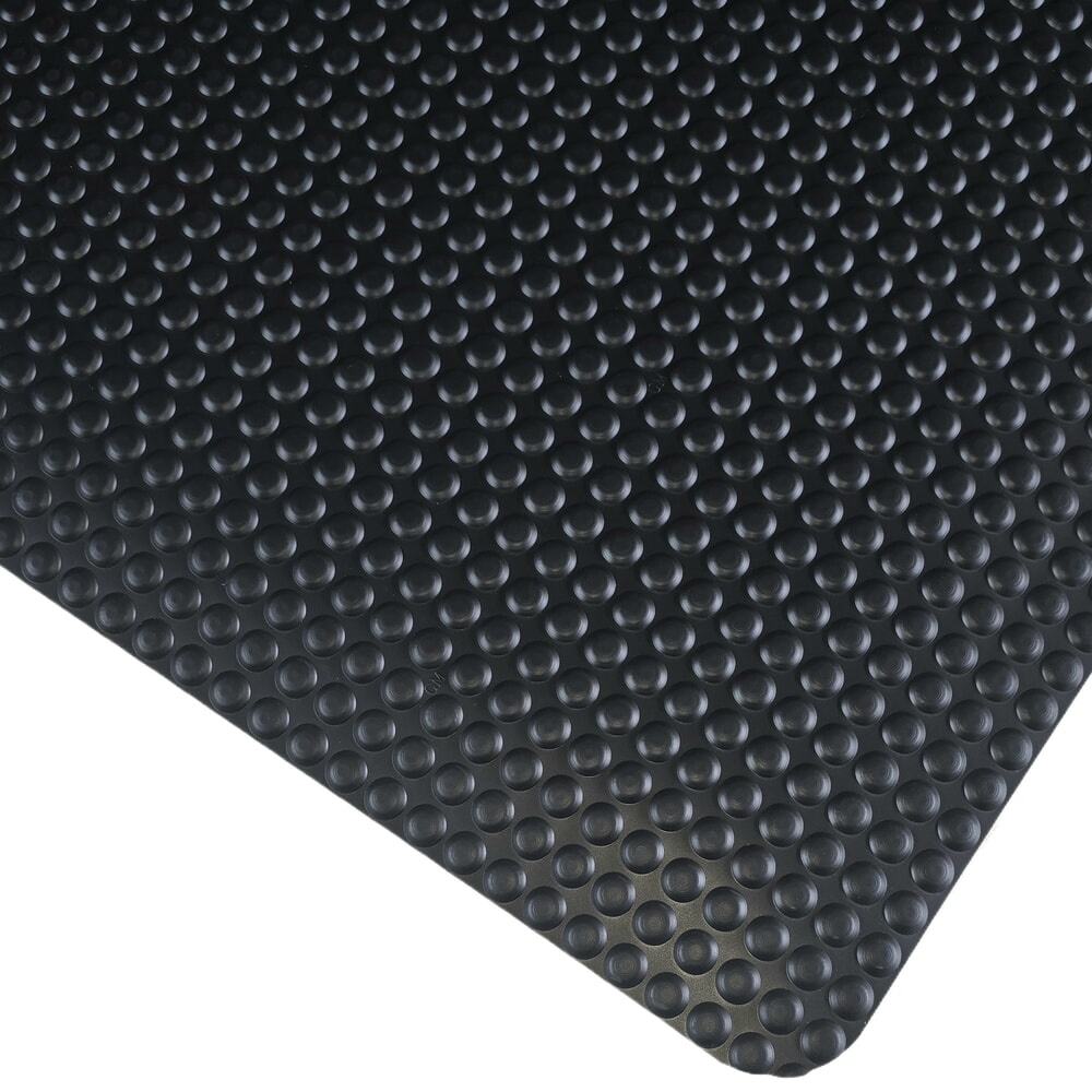 Produktabbildung: Steinbock® Anti-Ermüdungsmatte ErgoSoft Pro, Halbkugelprofil, 2-lagig, BxL 900 mm x 2000 mm, schwarz/gelb