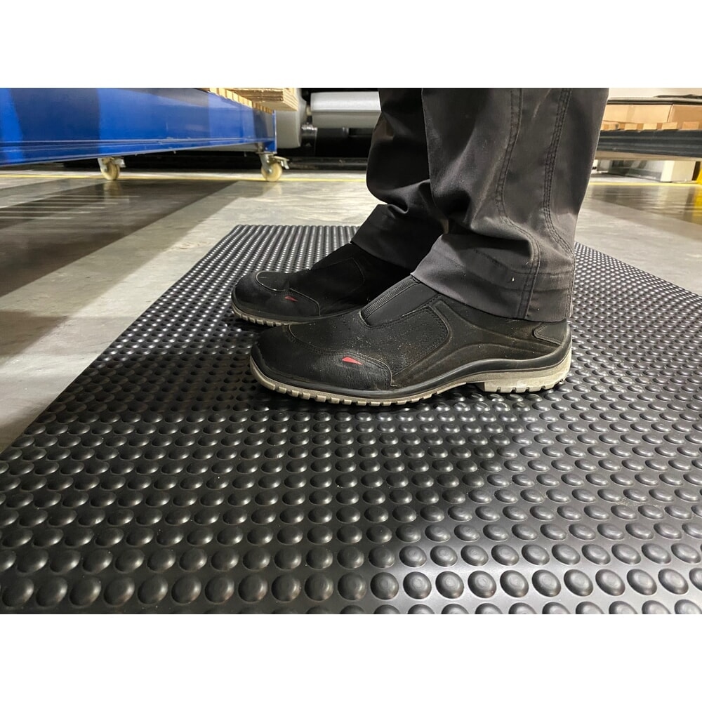 Produktabbildung Nr. 4: Steinbock® Anti-Ermüdungsmatte ErgoSoft Pro, Halbkugelprofil, 2-lagig, BxL 900 mm x 2000 mm, schwarz/gelb