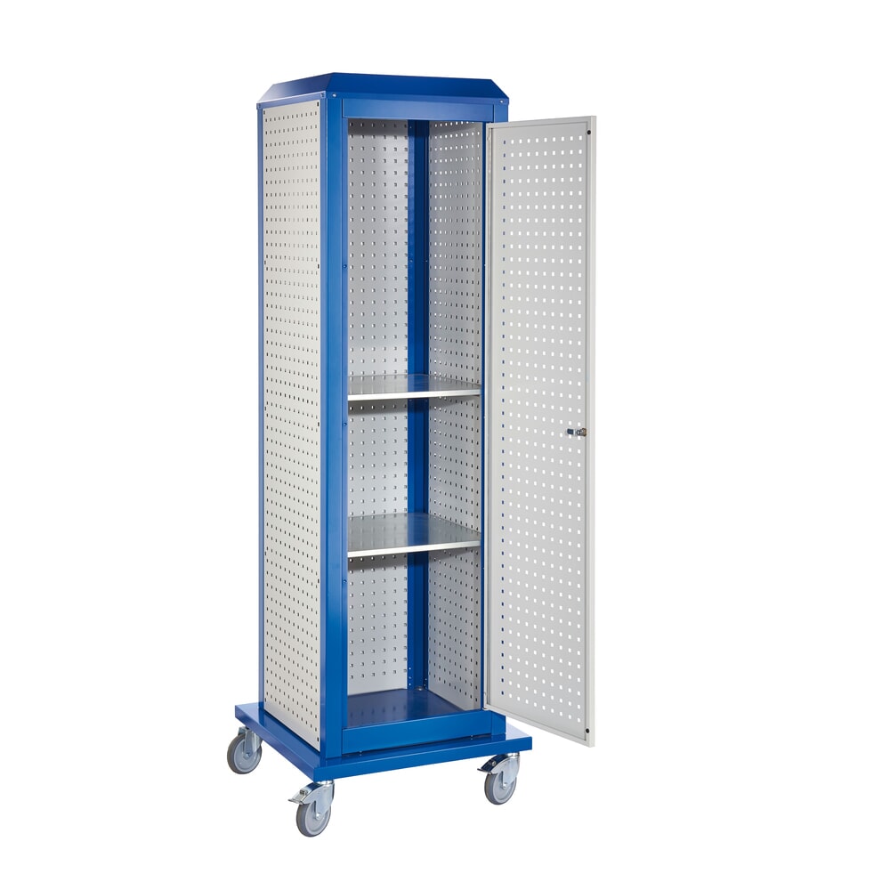 Produktabbildung: Kappes RasterPlan Werkzeugturm, groß, Modell 5, mobil, lichtgrau/enzianblau