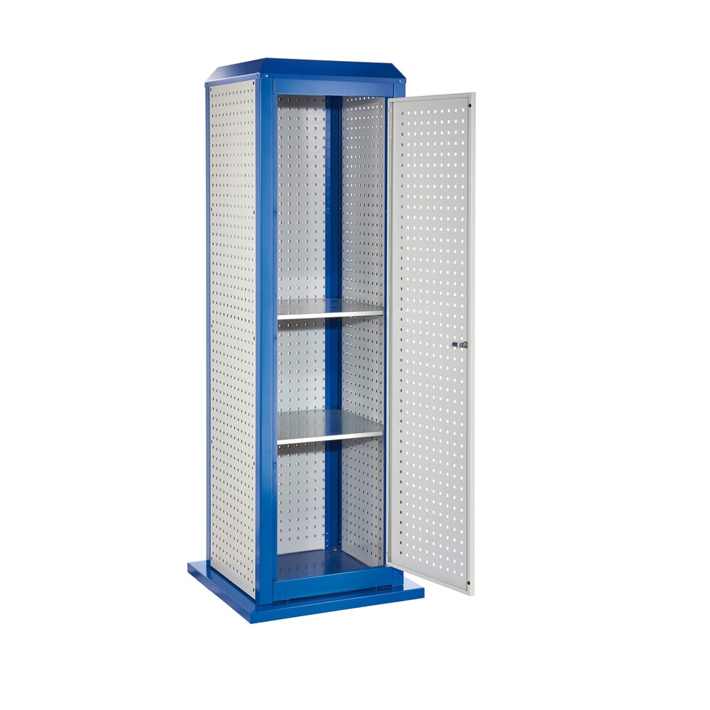 Produktabbildung: Kappes RasterPlan Werkzeugturm, groß, Modell 5, stationär, lichtgrau/enzianblau