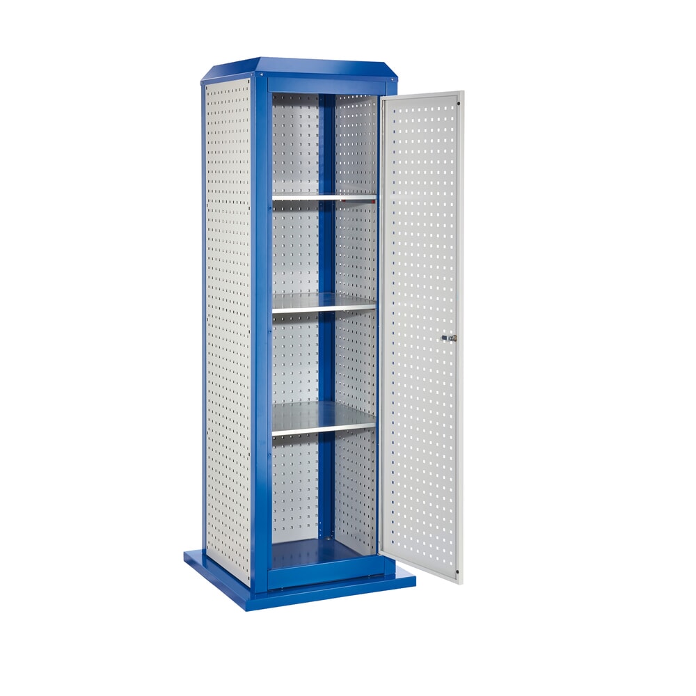 Produktabbildung: Kappes RasterPlan Werkzeugturm, groß, Modell 6, stationär, lichtgrau/enzianblau