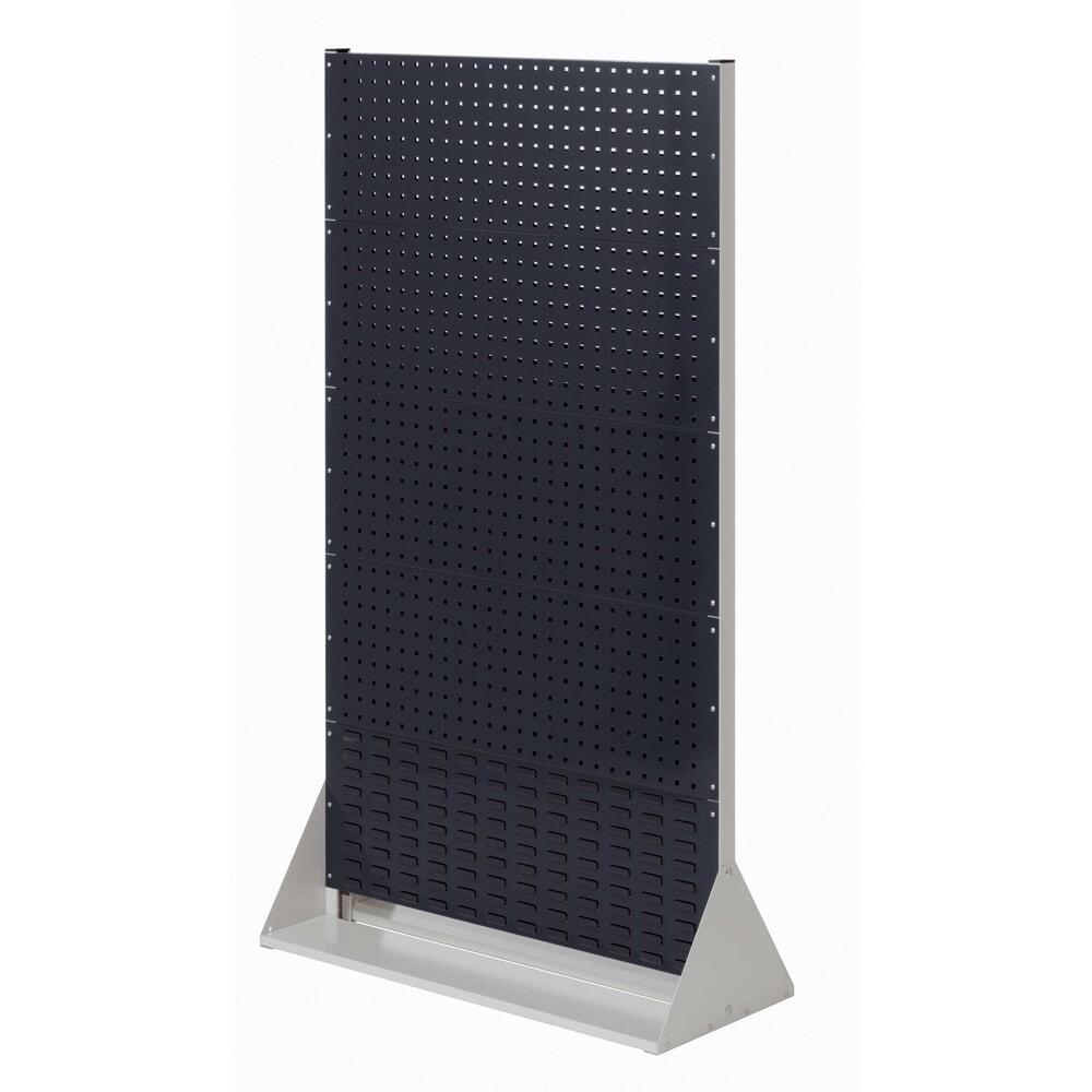 Produktabbildung: Kappes RasterPlan Lochplatten-Wand, doppelseitig, 8 Lochplatten, 2 Schlitzplatten, HxBxT 1790 x 1000 x 430 mm, lichtgrau/anthrazitgrau