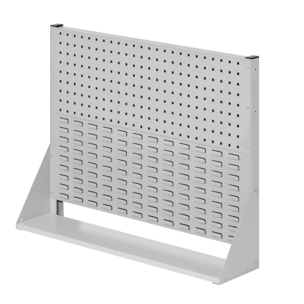 Produktabbildung: Kappes RasterPlan Lochplatten-Wand, einseitig, 1 Lochplatte, 1 Schlitzplatte, HxBxT 760 x 1000 x 240 mm, lichtgrau