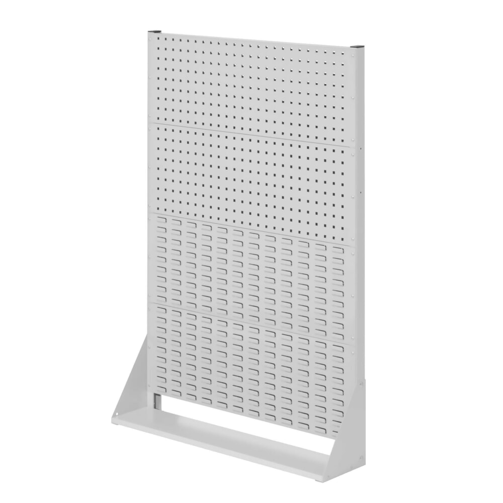 Produktabbildung: Kappes RasterPlan Lochplatten-Wand, einseitig, 2 Lochplatten, 2 Schlitzplatten, HxBxT 1450 x 1000 x 240 mm, lichtgrau