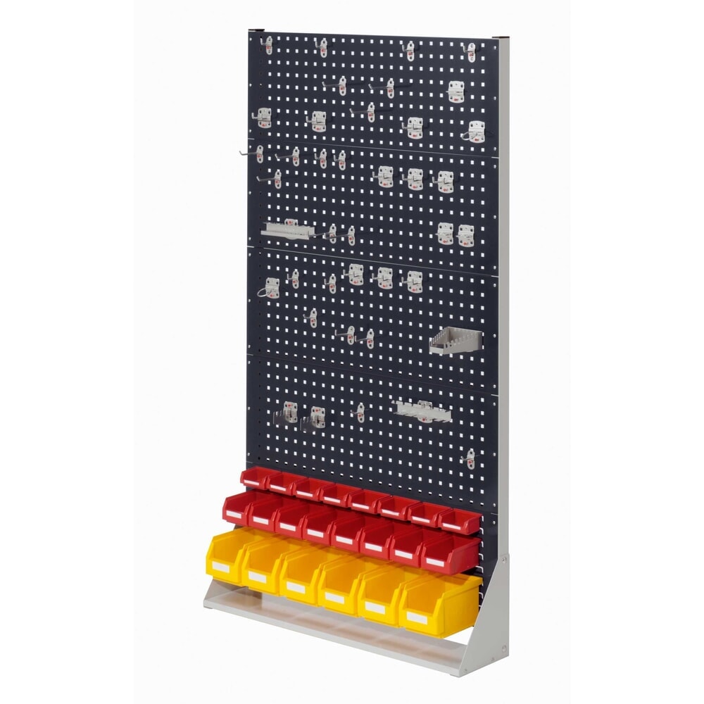 Produktabbildung: Kappes RasterPlan Lochplatten-Wand, einseitig, Werkzeughaltersortiment 40-teilig, HxBxT 1790 x 1000 x 240 mm, lichtgrau/anthrazitgrau