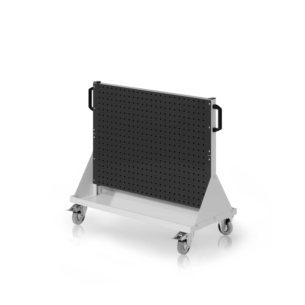 Produktabbildung: Kappes Rastermobil-Rollwagen, HxBxT 890 mm x 1000 mm x 500 mm, 4 Lochplatten, anthrazitgrau
