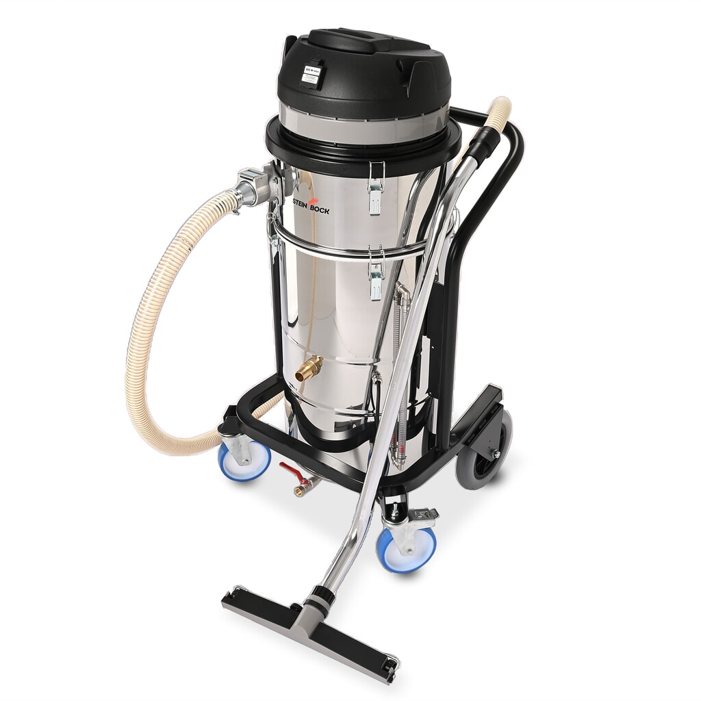 Steinbock® Öl- und Spänesauger VS 2/90 SUB OIL, mit integrierter Förderpumpe, maximale Leistung 2.600 W, Volumen 90 l, Edelstahl Produktabbildung: Steinbock® Öl- und Spänesauger VS 2/90 SUB OIL, mit integrierter Förderpumpe, maximale Leistung 2.600 W, Volumen 90 l, Edelstahl