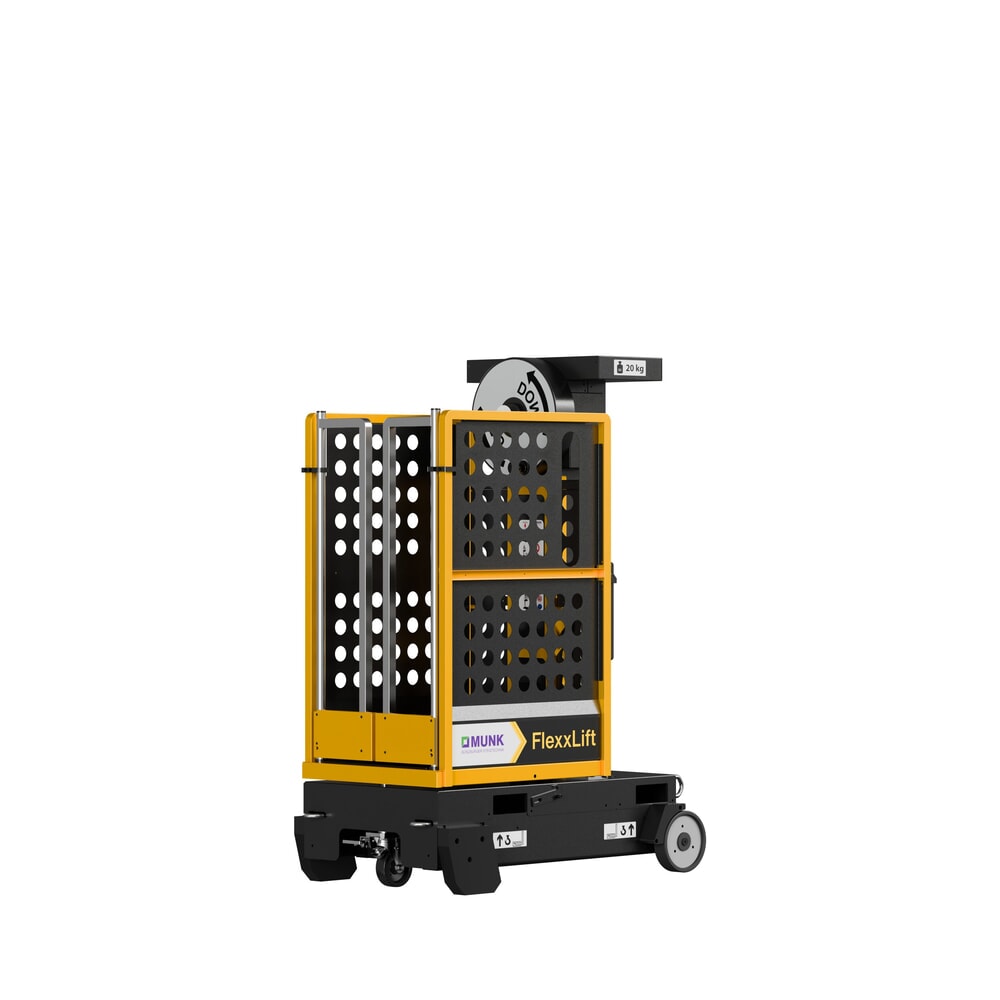 Produktabbildung: Munk FlexxLift ML, Ein-Personen-Lift, Tragfähigkeit 150 kg, Arbeitshöhe 4,08 m