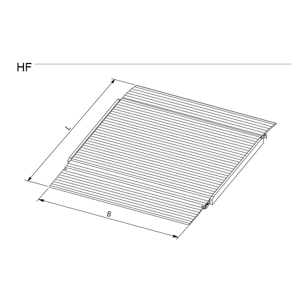 Produktabbildung Nr. 5: Altec Verladebrücke HF, bewegliche Auffahrzunge für flachen Anfahrwinkel, TK 4.000 kg, BxL 1.250 x 1.235 mm