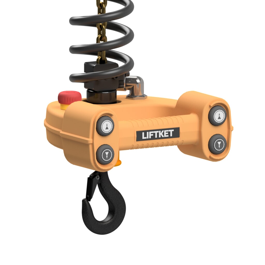 Produktabbildung Nr. 2: LIFTKET Elektrokettenzug Ergoket, mit Handhabungsgerät, Kettenspeicher, Tragfähigkeit 80 kg, Handfahrwerk S1