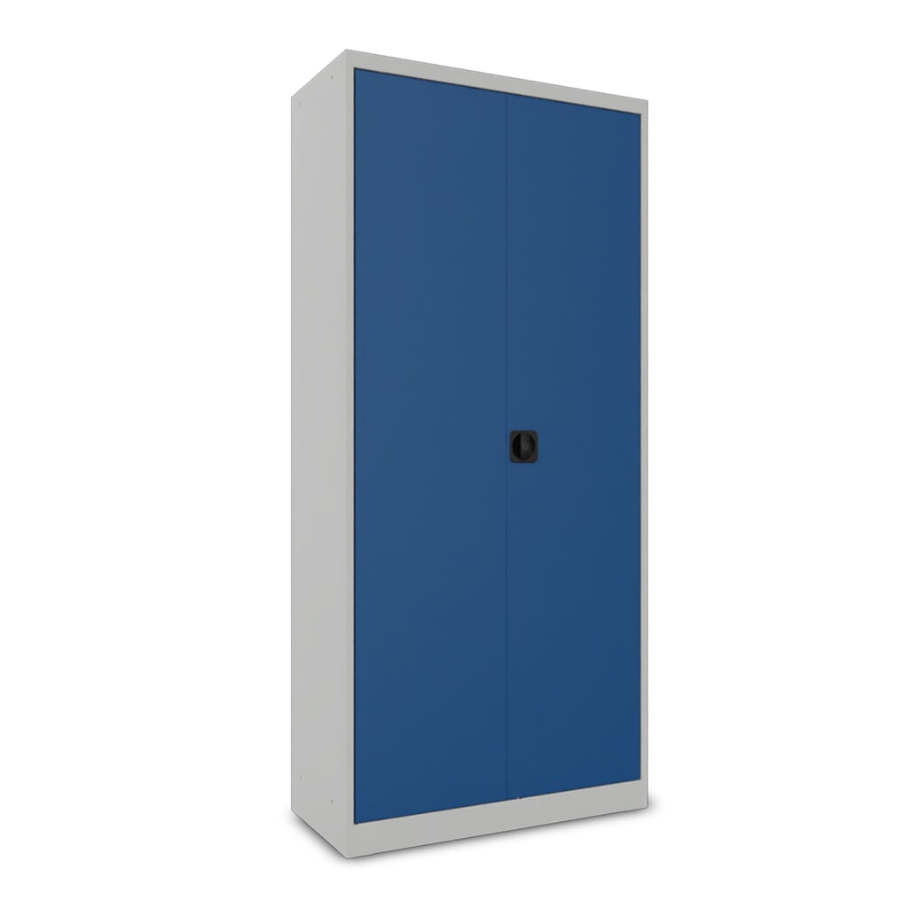 Produktabbildung Nr. 2: Steinbock® Flügeltürenschrank mit verzinkten Fachböden, HxBxT 1950 x 890 x 415 mm, lichtgrau/enzianblau