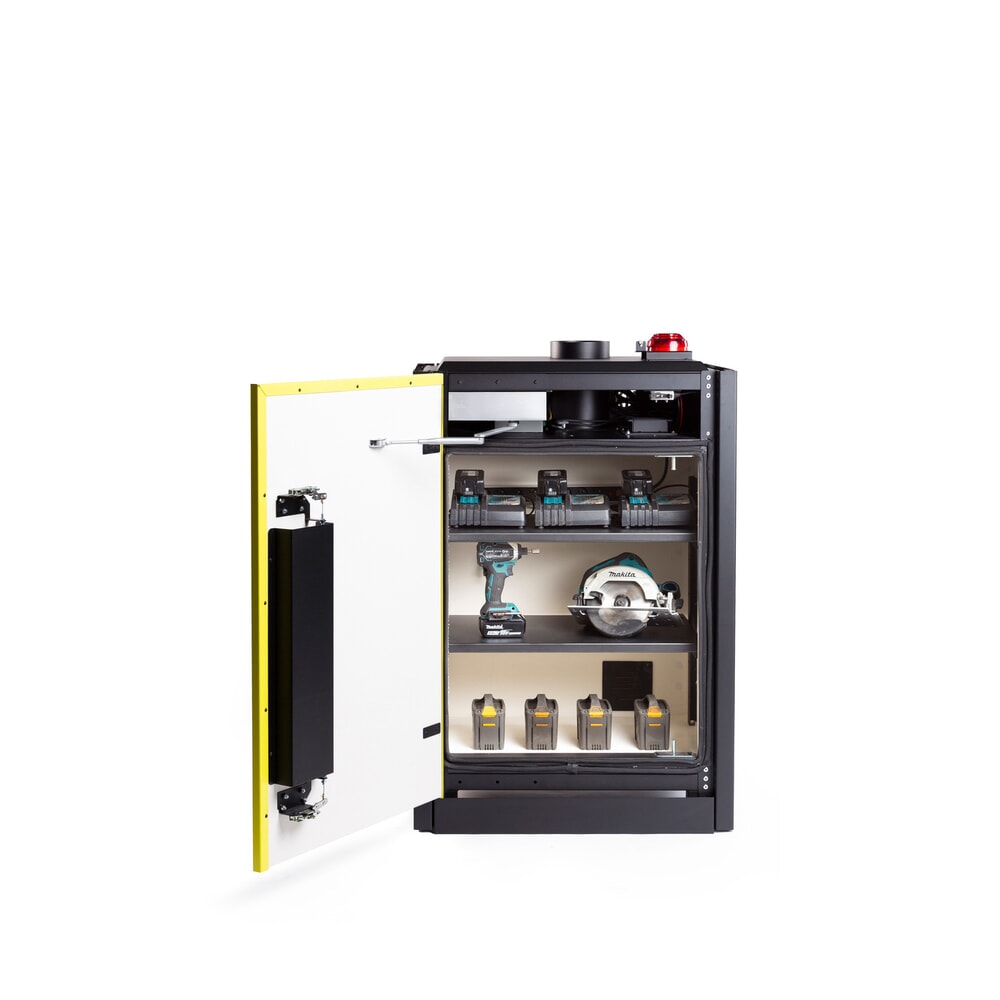 Produktabbildung Nr. 4: Patreco Akku-Sicherheitsschrank Loxxer, VDMA Standard, Modell LOXK1100, 2 Fachböden