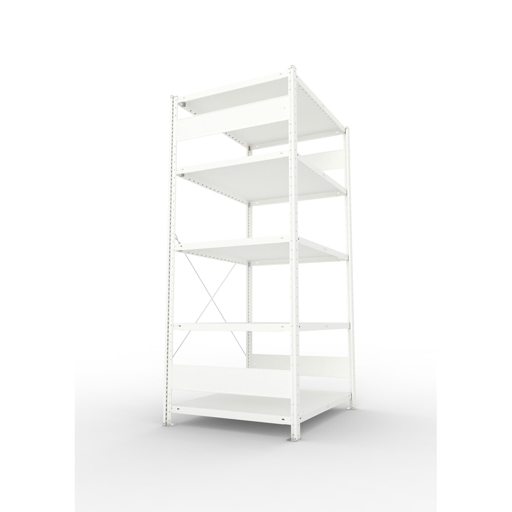 Produktabbildung Nr. 3: META Fachbodenregal Stecksystem, GF, FL 230 kg, lichtgrau, HxBxT 2.000 x 1.300 x 400 mm