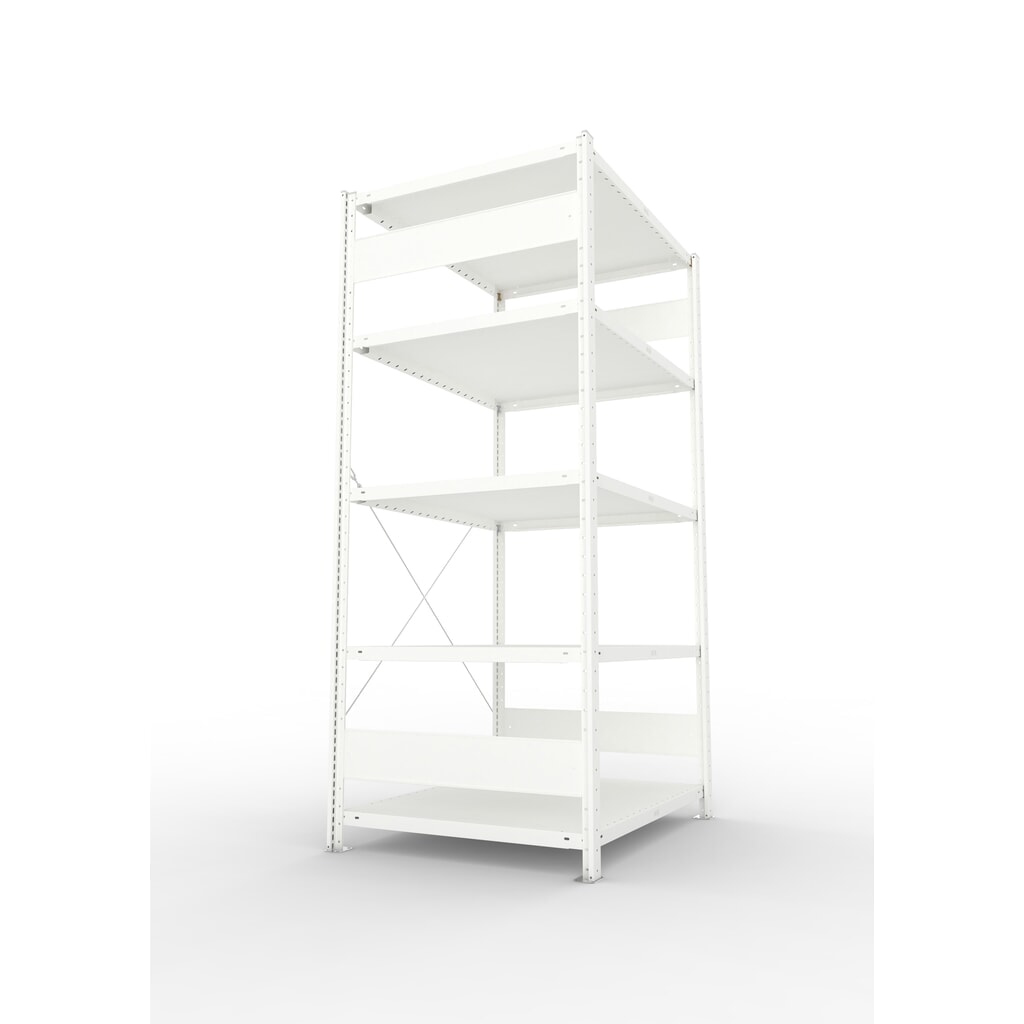 Produktabbildung Nr. 3: META Fachbodenregal Stecksystem, GF, FL 230 kg, lichtgrau, HxBxT 2.000 x 1.300 x 300 mm
