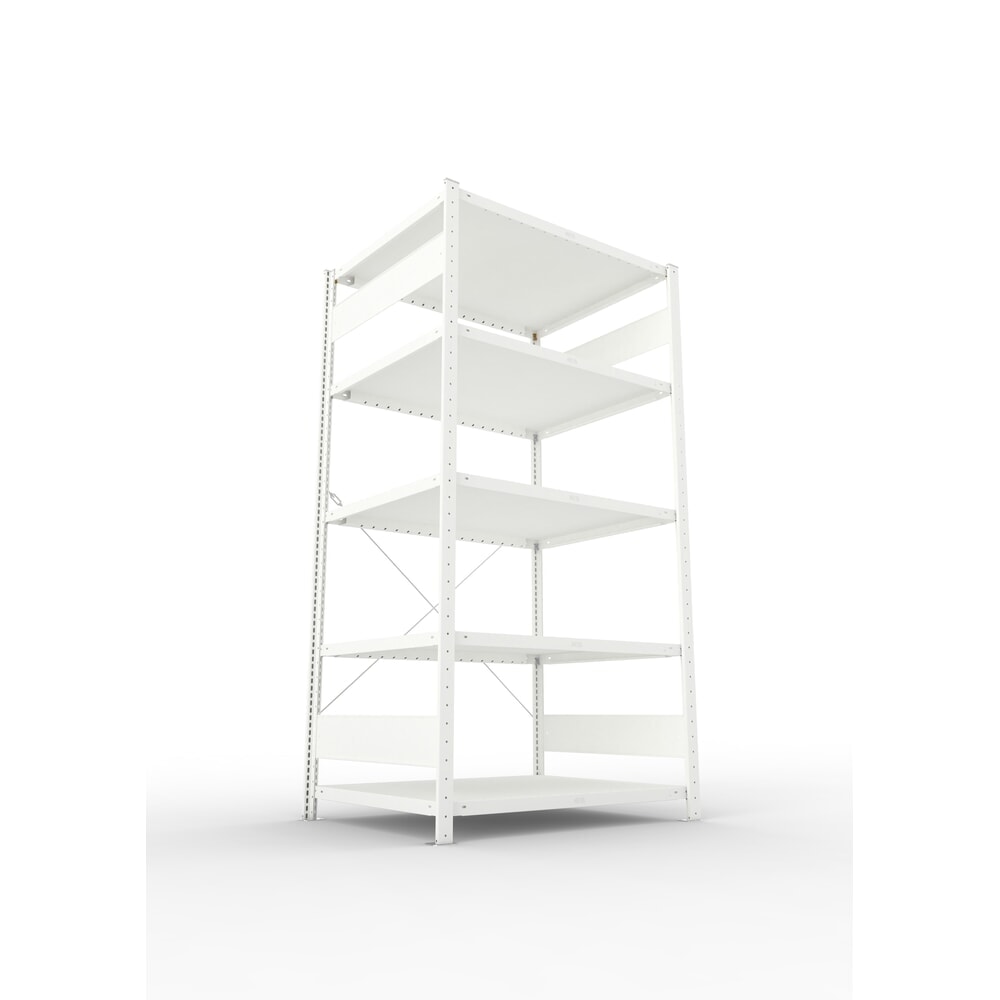 Produktabbildung Nr. 4: META Fachbodenregal Stecksystem, GF, FL 230 kg, lichtgrau, HxBxT 2.000 x 1.300 x 400 mm