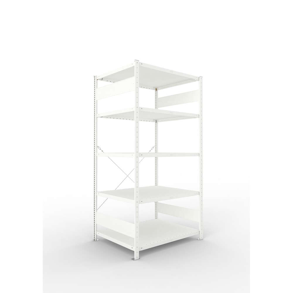 Produktabbildung Nr. 5: META Fachbodenregal Stecksystem, GF, FL 230 kg, lichtgrau, HxBxT 2.000 x 1.300 x 400 mm