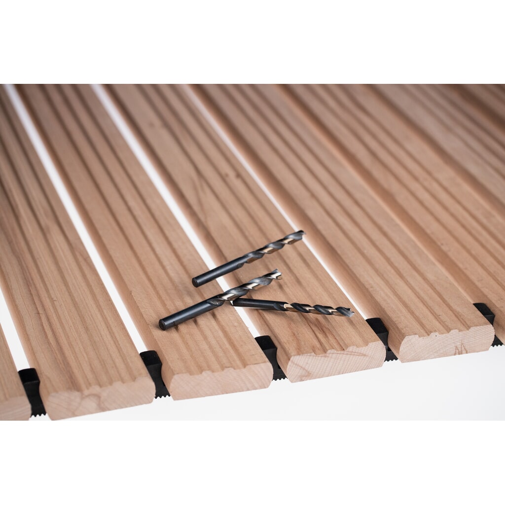 Produktabbildung Nr. 4: Miltex Arbeitsplatzmatte Yoga Holzrost, ohne Auffahrkeile und Abschrägung,  800 mm