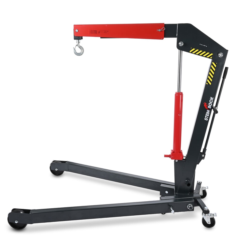 Produktabbildung Nr. 3: Steinbock® Werkstattkran, mit gespreiztem Fahrgestell und Schnellhub, klappbar, TK 1.500-2.000 kg