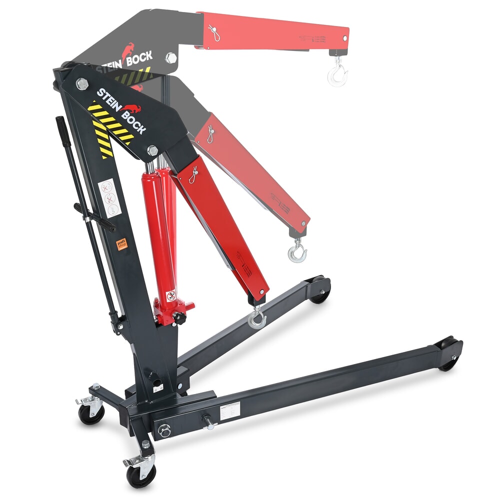 Produktabbildung Nr. 11: Steinbock® Werkstattkran, mit gespreiztem Fahrgestell und Schnellhub, klappbar, TK 1.500-2.000 kg