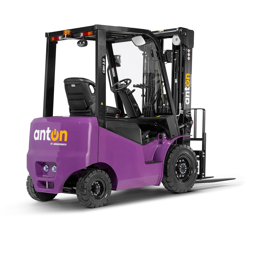 Produktabbildung Nr. 10: AntOn by Jungheinrich Elektro-Stapler CBH 2.0 mit Dreifach-Teleskop-Hubgerüst, Hubhöhe 4800 mm, Tragfähigkeit 2000 kg, Wetterschutzkabine Eco, inkl. Einbauladegerät