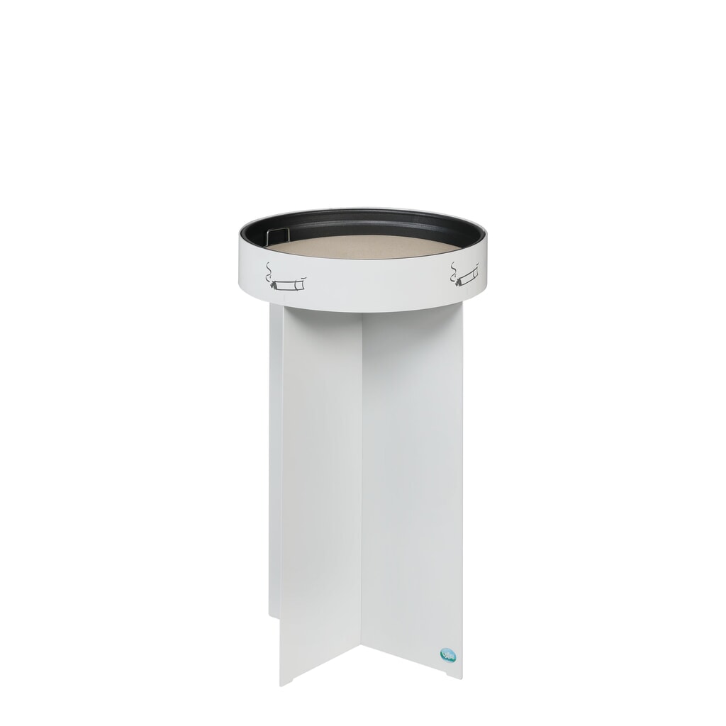 VAR® Standascher R 44, aus verzinktem Stahl, ohne Schutzdach Produktabbildung: VAR® Standascher R 44, aus verzinktem Stahl, ohne Schutzdach