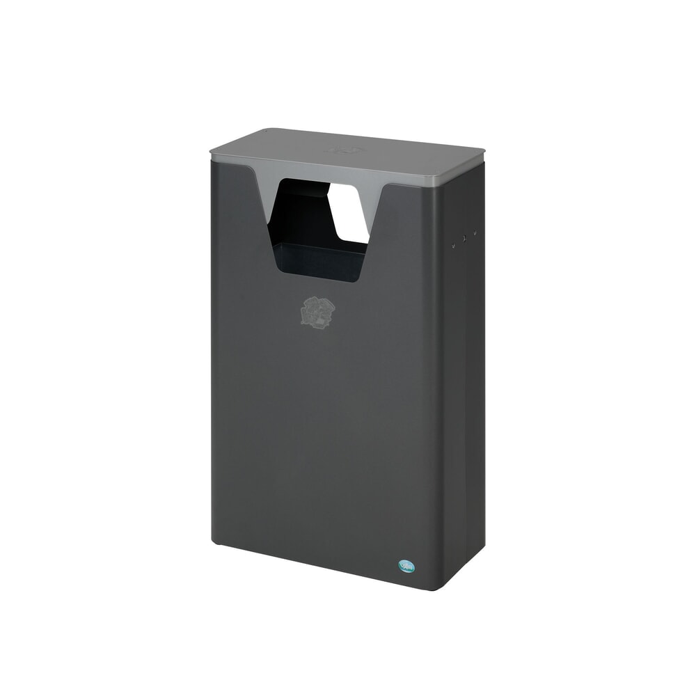 Produktabbildung: VAR® Wertstoffsammler WSG 82, für den Außenbereich, mit 2 Einwurföffnungen, Volumen 60 Liter, lichtgrau