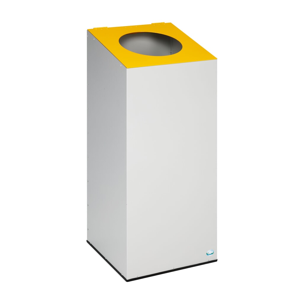 Produktabbildung Nr. 3: VAR® Wertstoffsammler WSG 38, mit Klemmring und runder Einwurföffnung, lichtgrau, verkehrsgelb