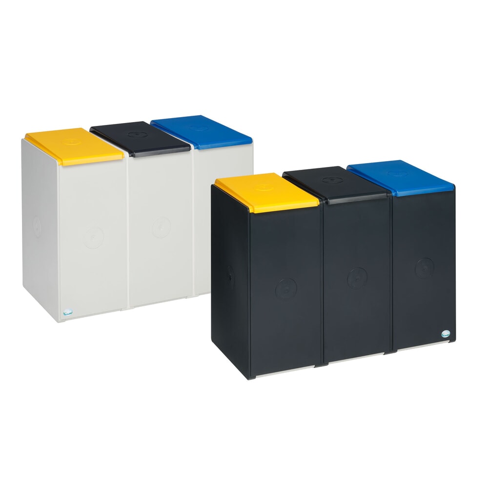 Produktabbildung Nr. 2: VAR® Wertstoffsammler, Inhalt 3 x 40 Liter, mit 3 farbigen Deckeln