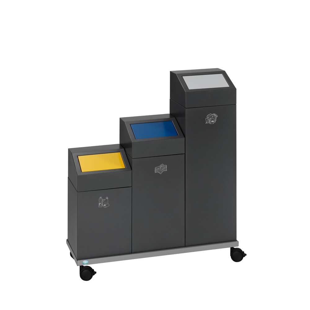 Produktabbildung Nr. 3: VAR® Wertstoffsammler WSG 40E, für den Innenbereich, selbstlöschend, Inhalt 43 Liter, eisenglimmer, verkehrsgelb