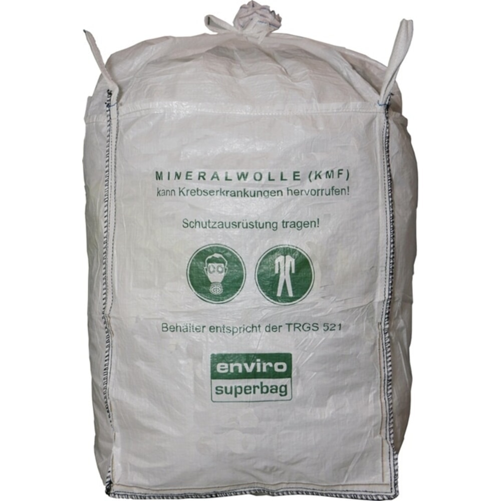 Illustration du produit: ASUP Transportsack Big Bag, mit Einfüllschürze, Tragkraft 200 kg, HxBxL 1200 mm x 900 mm x 900 mm, weiß, für KMF