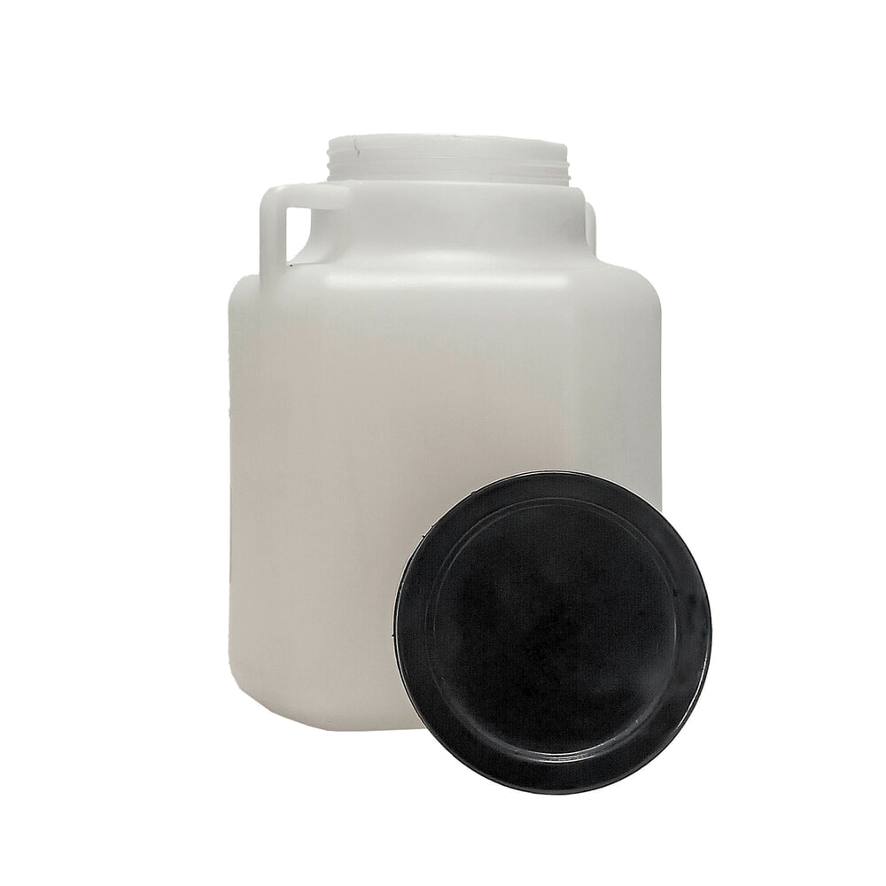 Produktabbildung Nr. 2: HEMMDAL Weithalsfass mit Deckel, eckig, lebensmittelecht, weiß, 5 Liter