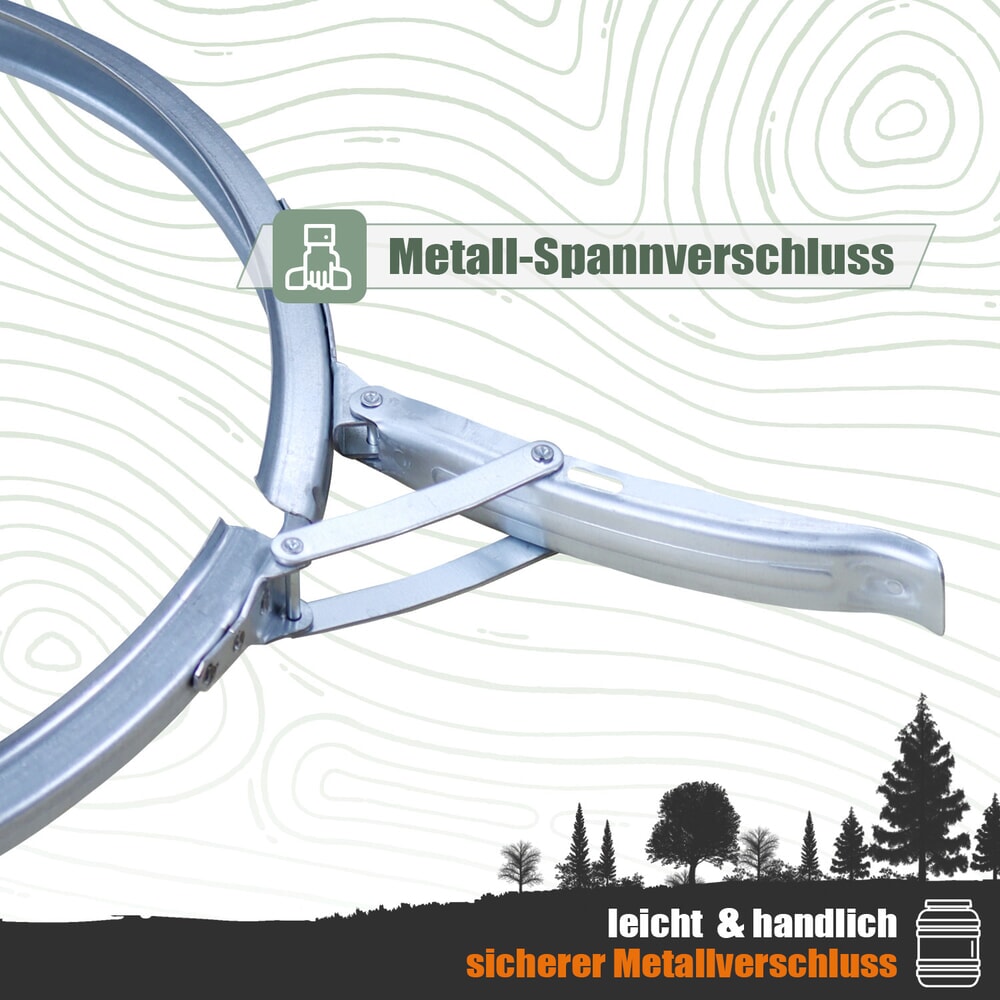 Produktabbildung Nr. 3: HEMMDAL Spannringfass mit Deckel, rund, lebensmittelecht, blau, 60 Liter