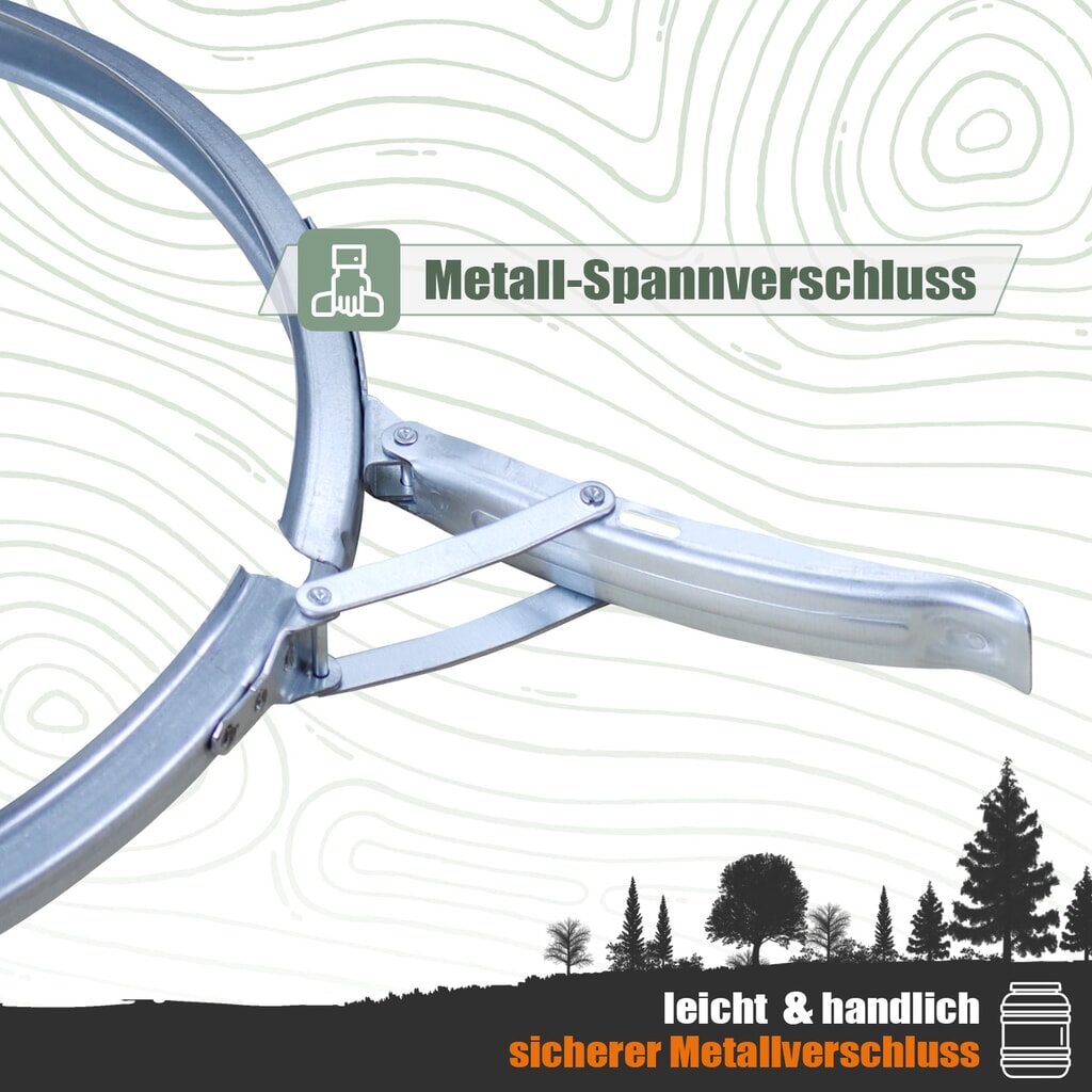 Produktabbildung Nr. 2: HEMMDAL Spannringfass mit Deckel, rund, lebensmittelecht, blau, 60 Liter