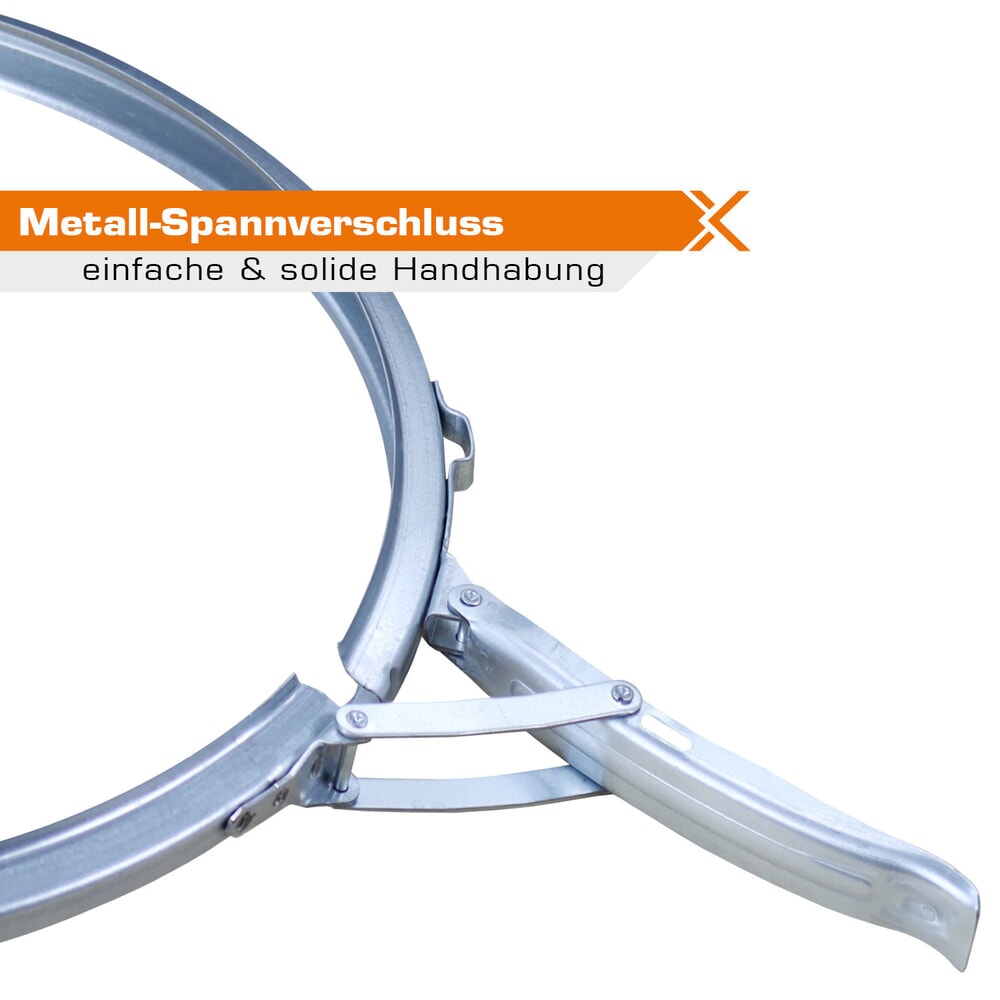 Produktabbildung Nr. 11: HEMMDAL Spannringfass mit Deckel, rund, lebensmittelecht, blau, 60 Liter