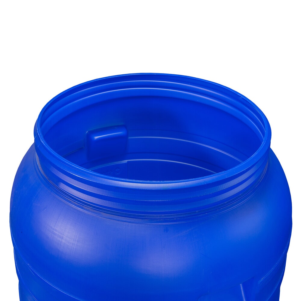 Produktabbildung Nr. 3: HEMMDAL Kunststofffass mit Deckel, rund, lebensmittelecht, blau, 100 Liter