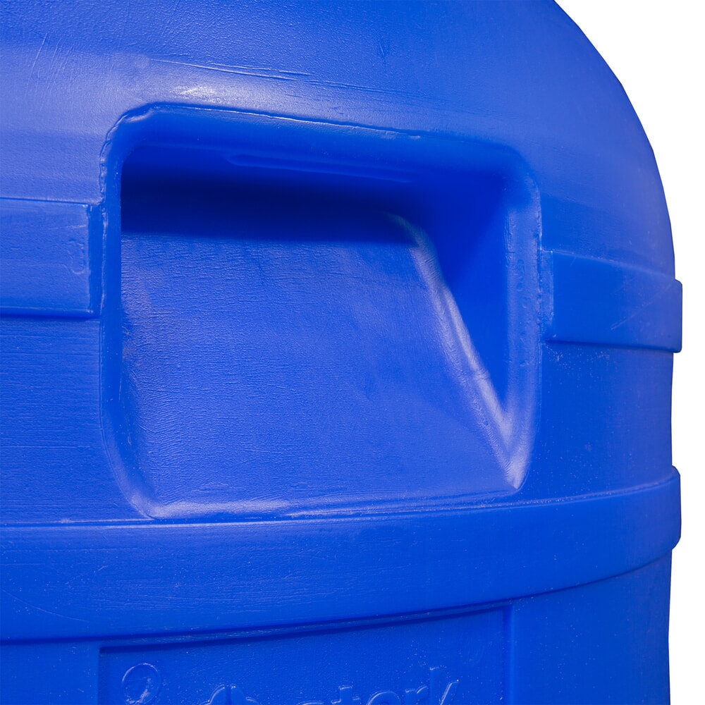Produktabbildung Nr. 4: HEMMDAL Kunststofffass mit Deckel, rund, lebensmittelecht, blau, 100 Liter