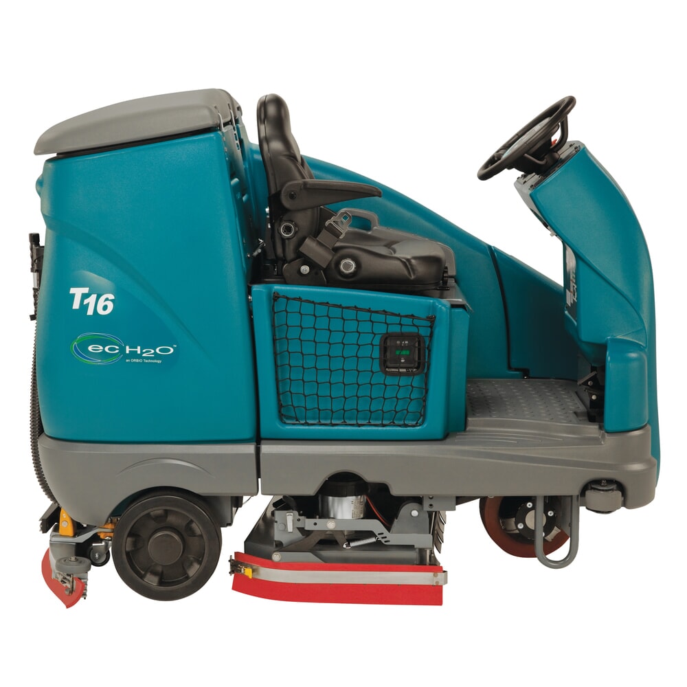 Produktabbildung Nr. 2: Tennant® Aufsitz-Scheuersaugmaschine T16, vollelektrischer Fahrantrieb, mit 2 Schrubbwalzen